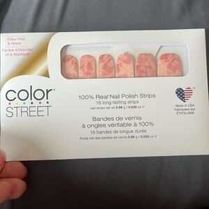 Color Street Pink Marble Nail Strips